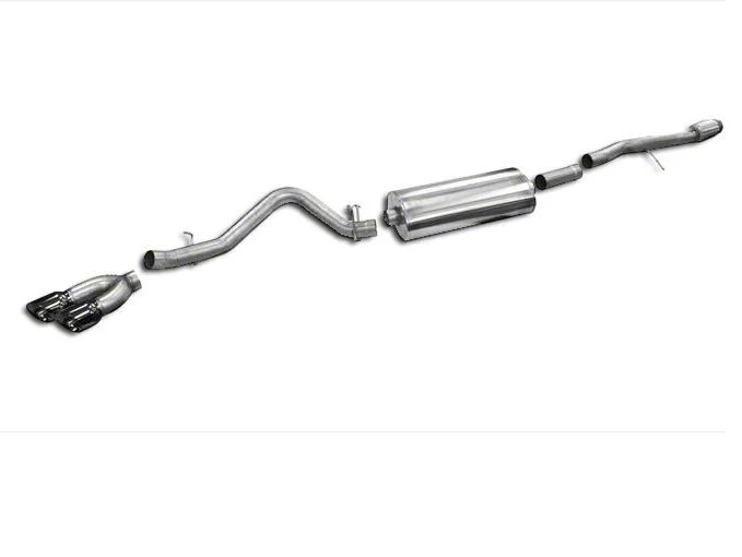 Corsa Performance Sport Single Exhaust System with Twin Black Tips; Side Exit (14-18 6.2L Silverado 1500)