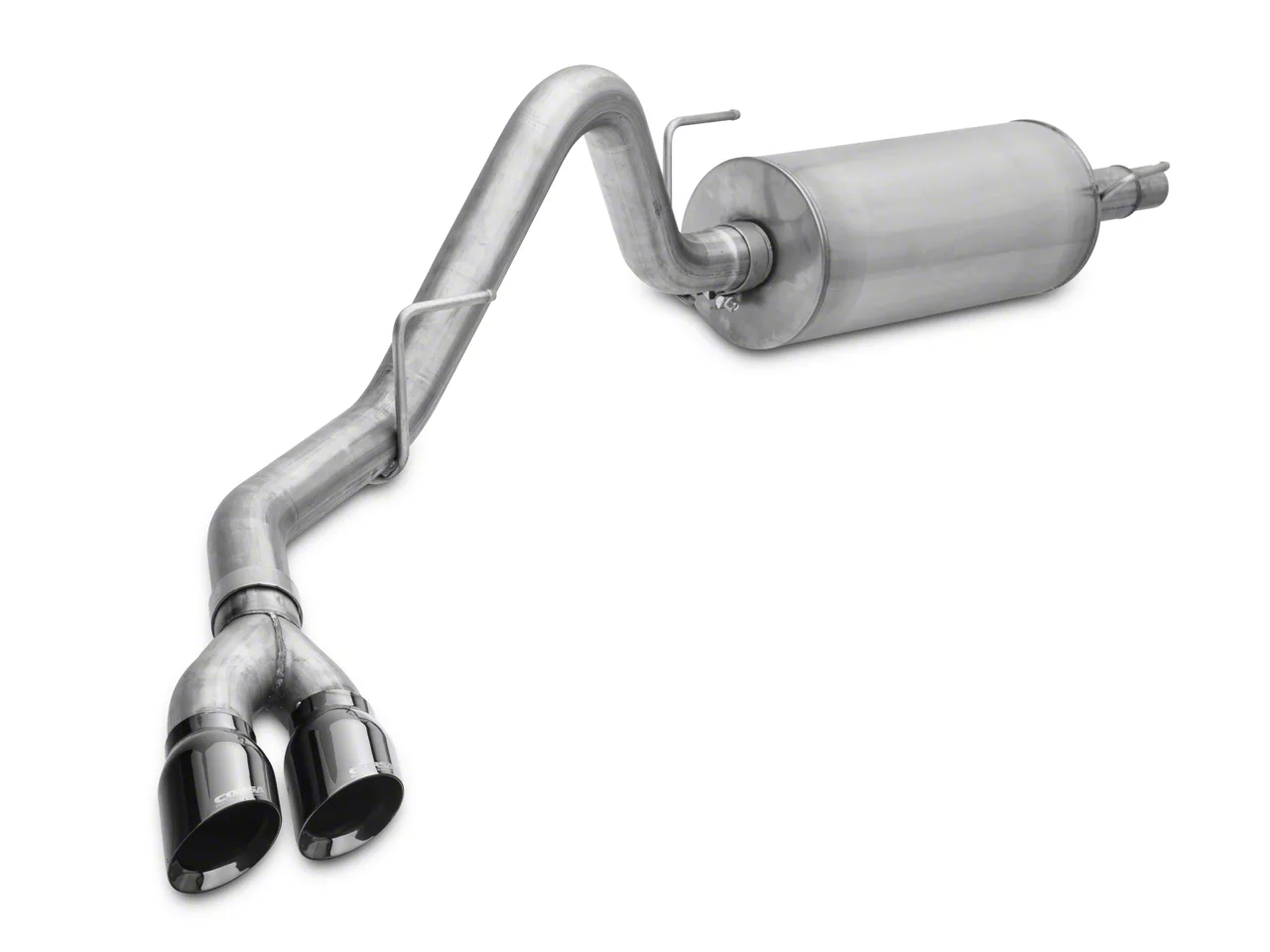 Corsa Performance Sport Single Exhaust System with Twin Black Tips; Side Exit (15-20 2.7L EcoBoost F-150)