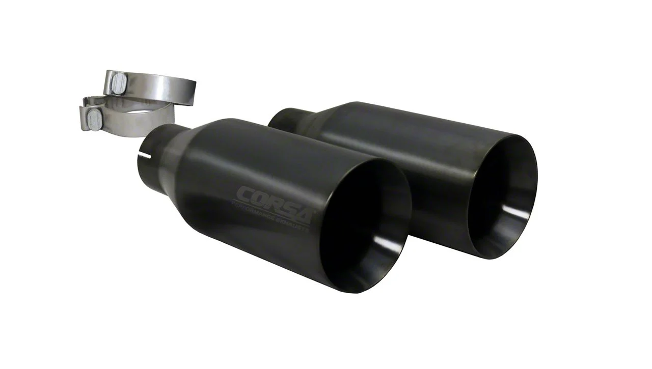 Corsa Performance Pro Series Exhaust Tips; 5-Inch; Gunmetal (17-20 F-150 Raptor)