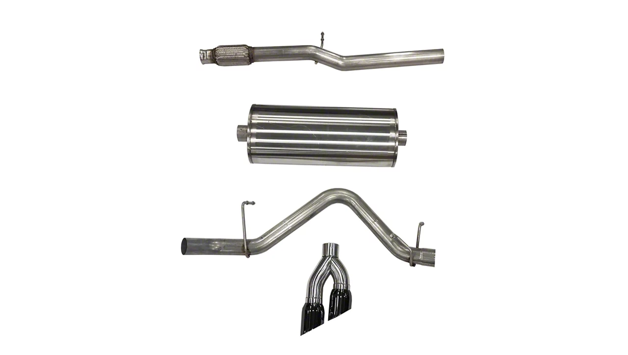 Corsa Performance Sport Single Exhaust System with Black Tips; Side Exit (19-26 5.3L Silverado 1500)