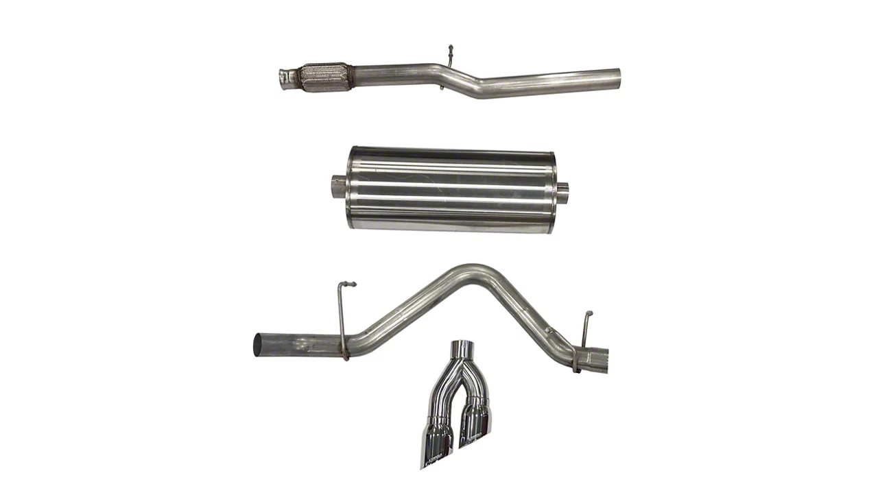 Corsa Performance Sport Single Exhaust System with Polished Tips; Side Exit (19-26 5.3L Silverado 1500)