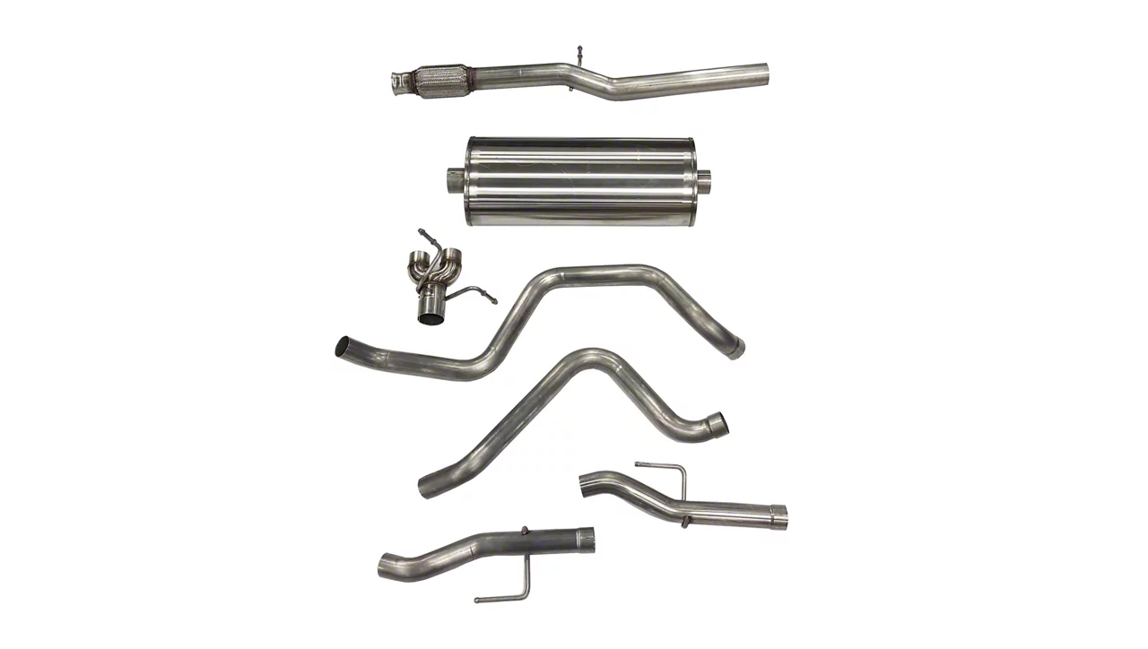 Corsa Performance Sport Dual Exhaust System; Rear Exit (19-26 5.3L Silverado 1500 w/ Factory Dual Exhaust)
