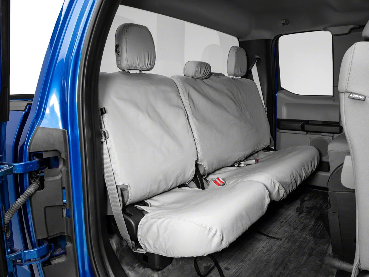 Covercraft Seat Saver Polycotton Custom Second Row Seat Cover; Gray (15-18 F-150 SuperCab)