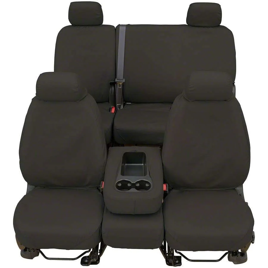 Covercraft Seat Saver Waterproof Polyester Custom Second Row Seat Cover; Gray (17-18 F-350 Super Duty SuperCrew w/o Fold-Down Armrest)