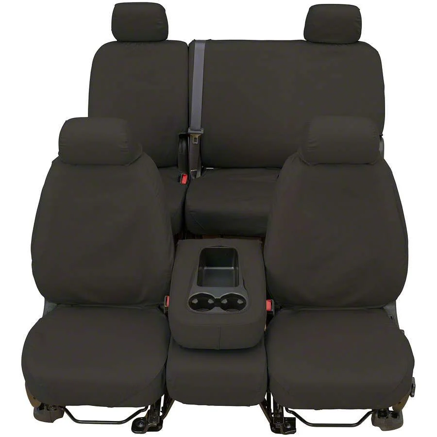 Covercraft Seat Saver Waterproof Polyester Custom Second Row Seat Cover; Gray (19-22 F-350 Super Duty SuperCrew w/ Fold-Down Armrest)