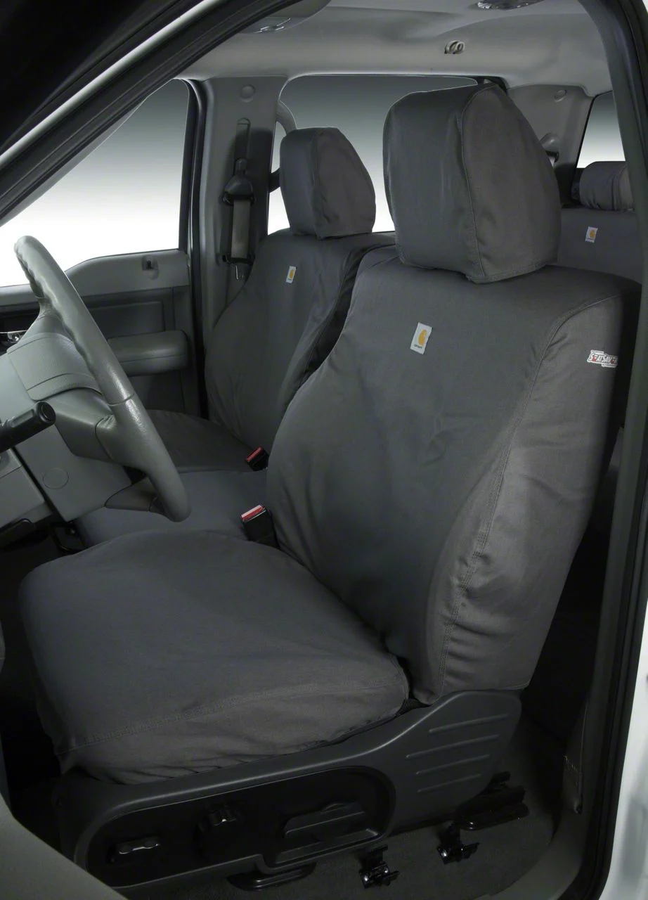 Covercraft SeatSaver Custom Front Seat Covers; Carhartt Gravel (03-06 Sierra 1500 w/ Bucket Seats)