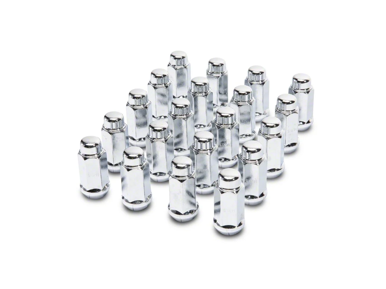 Chrome XL Acorn Lug Nut Kit; 9/16-Inch; Set of 20 (02-11 RAM 1500)