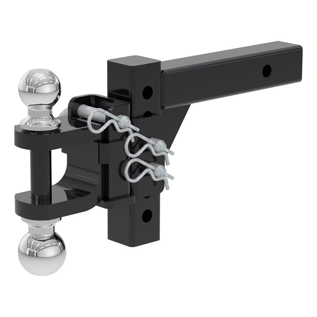 2-Inch Receiver Hitch Adjustable Multipurpose Ball Mount; 6.50-Inch Drop (Universal; Some Adaptation May Be Required)