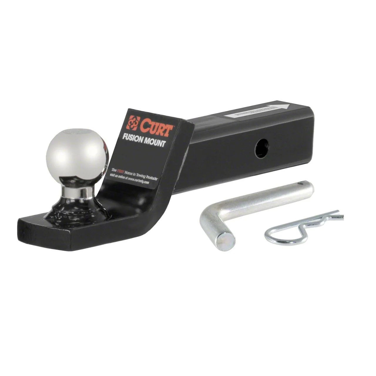2-Inch Receiver Hitch Fusion Ball Mount with 2-Inch Ball; 2-Inch Drop (Universal; Some Adaptation May Be Required)