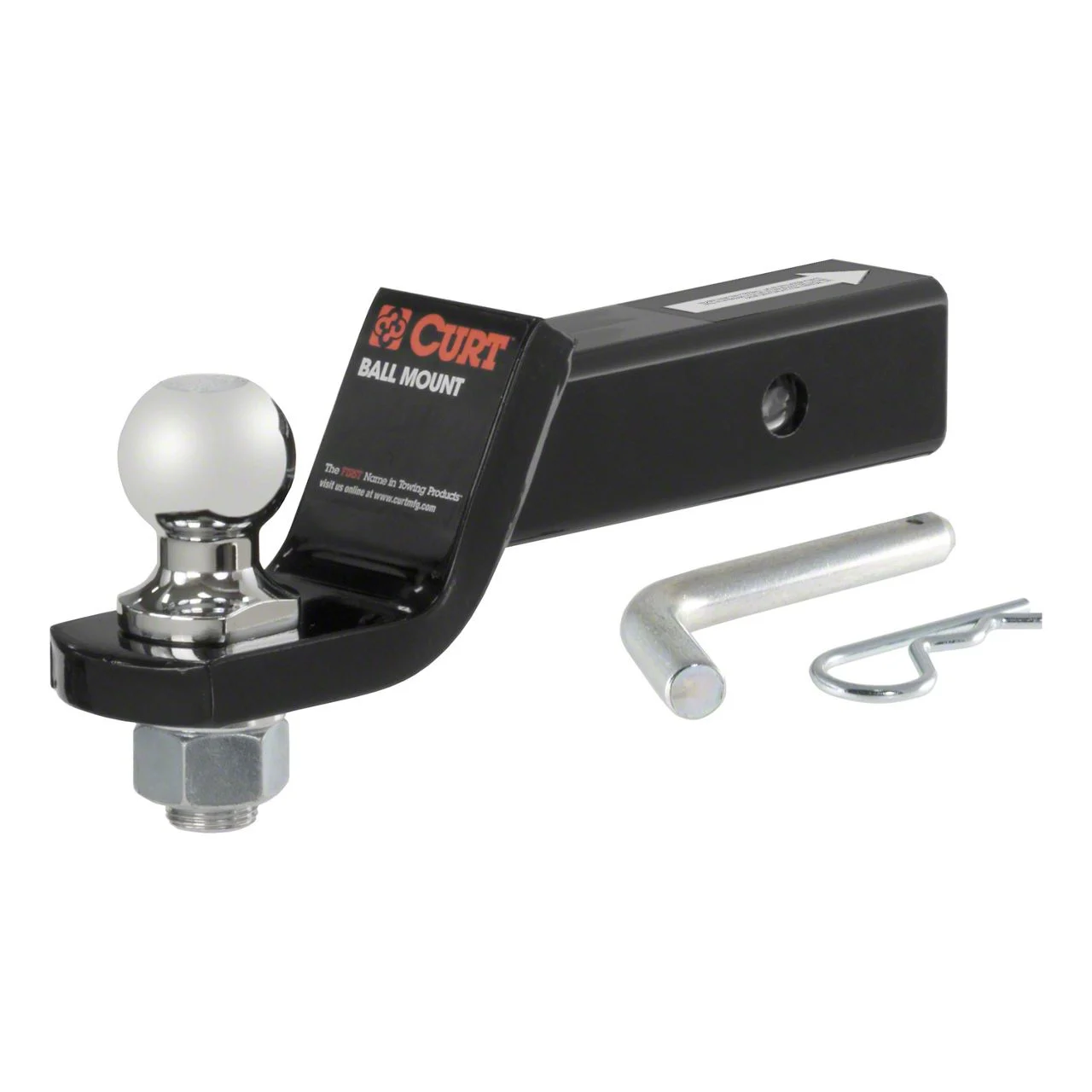 2-Inch Receiver Hitch Loaded Ball Mount with 1-7/8-Inch Ball; 2-Inch Drop (Universal; Some Adaptation May Be Required)