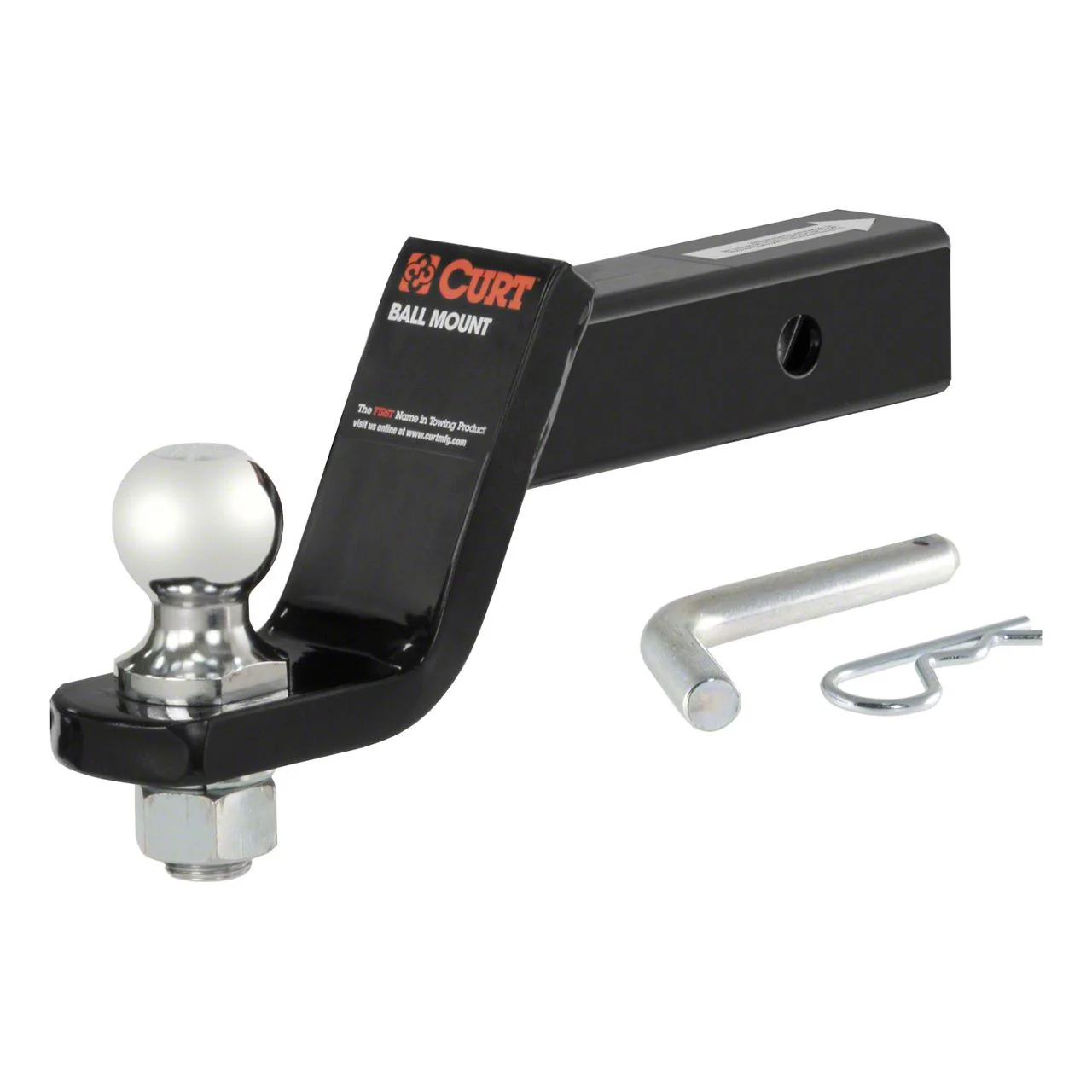 2-Inch Receiver Hitch Loaded Ball Mount with 1-7/8-Inch Ball; 4-Inch Drop (Universal; Some Adaptation May Be Required)