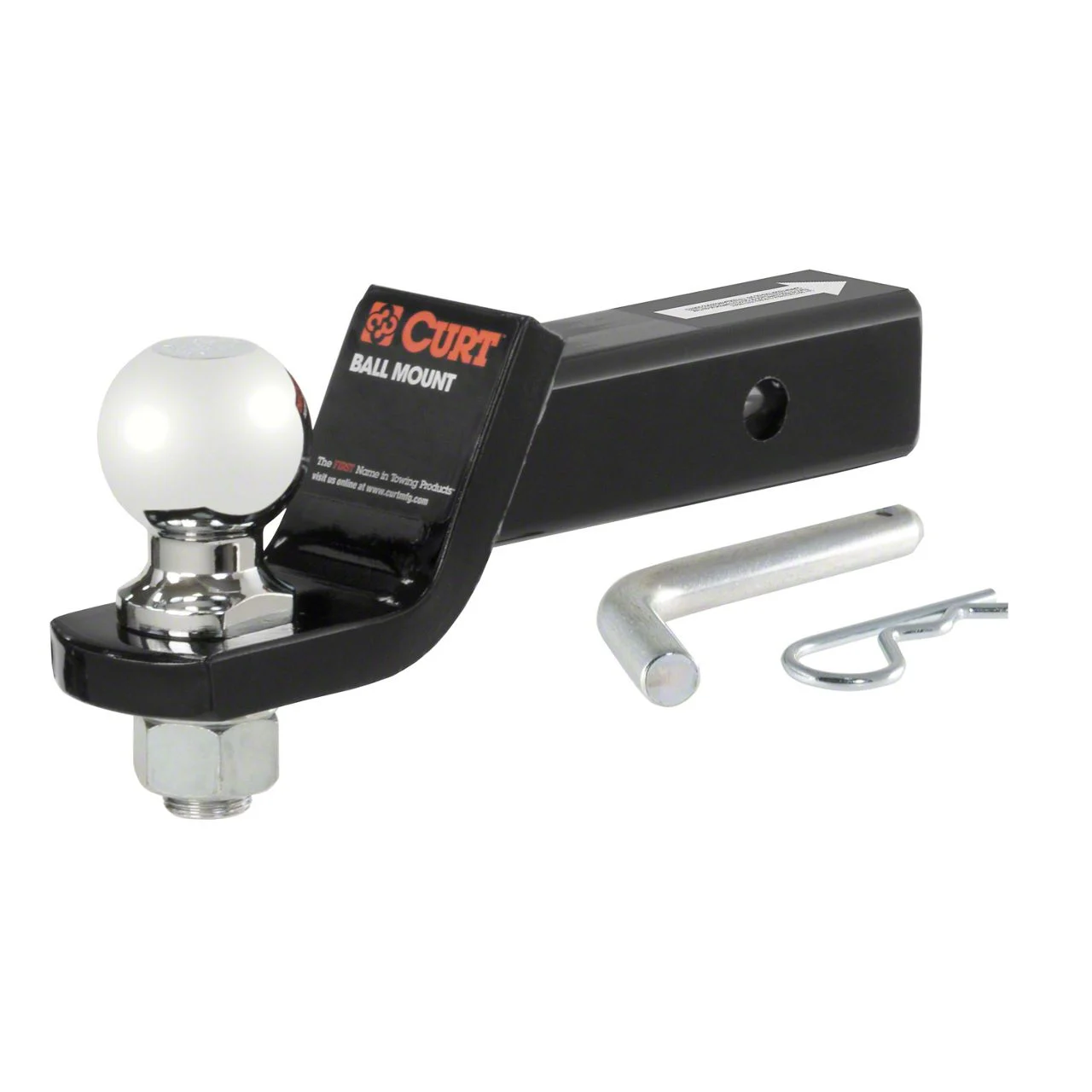2-Inch Receiver Hitch Loaded Ball Mount with 2-5/16-Inch Ball; 2-Inch Drop (Universal; Some Adaptation May Be Required)