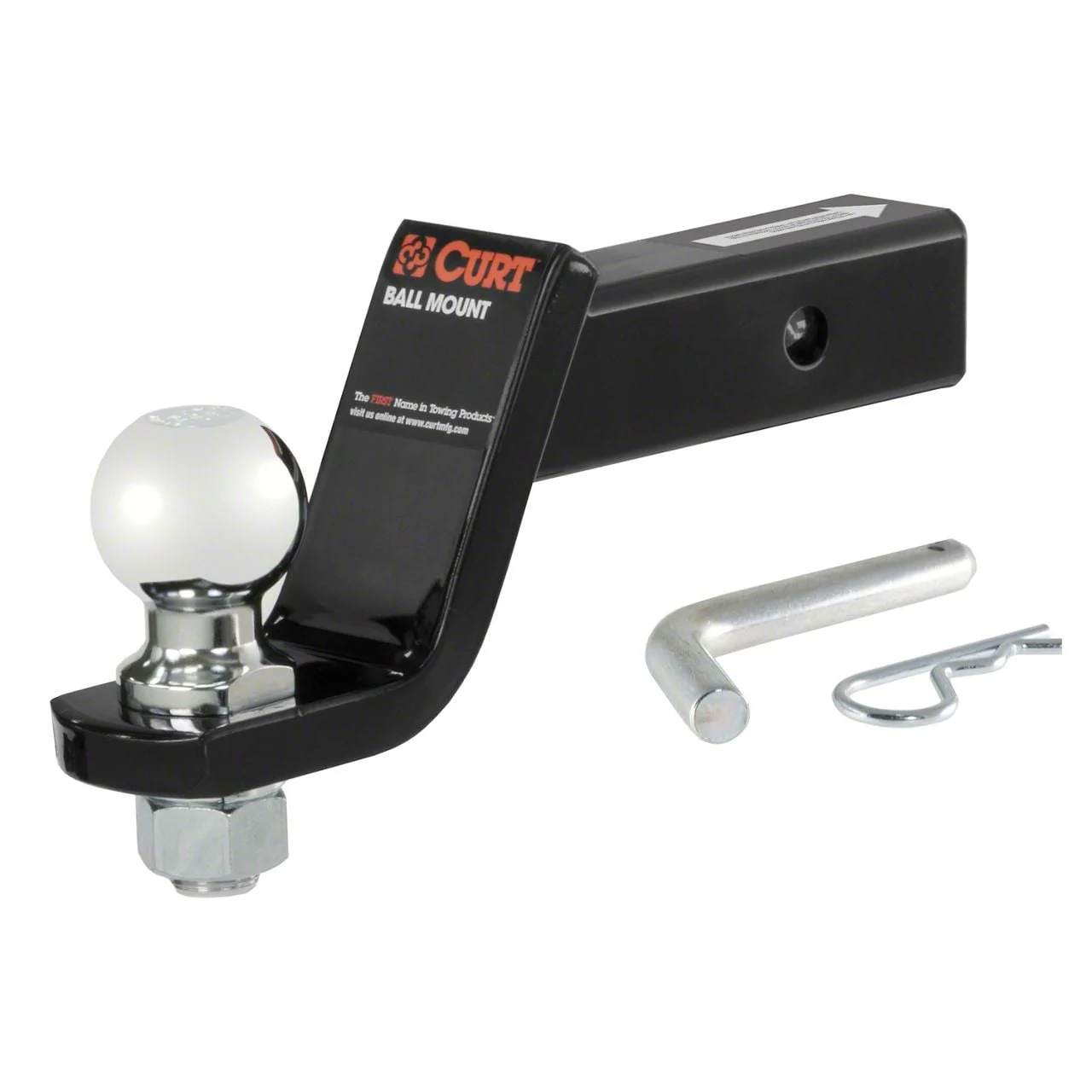 2-Inch Receiver Hitch Loaded Ball Mount with 2-5/16-Inch Ball; 4-Inch Drop (Universal; Some Adaptation May Be Required)
