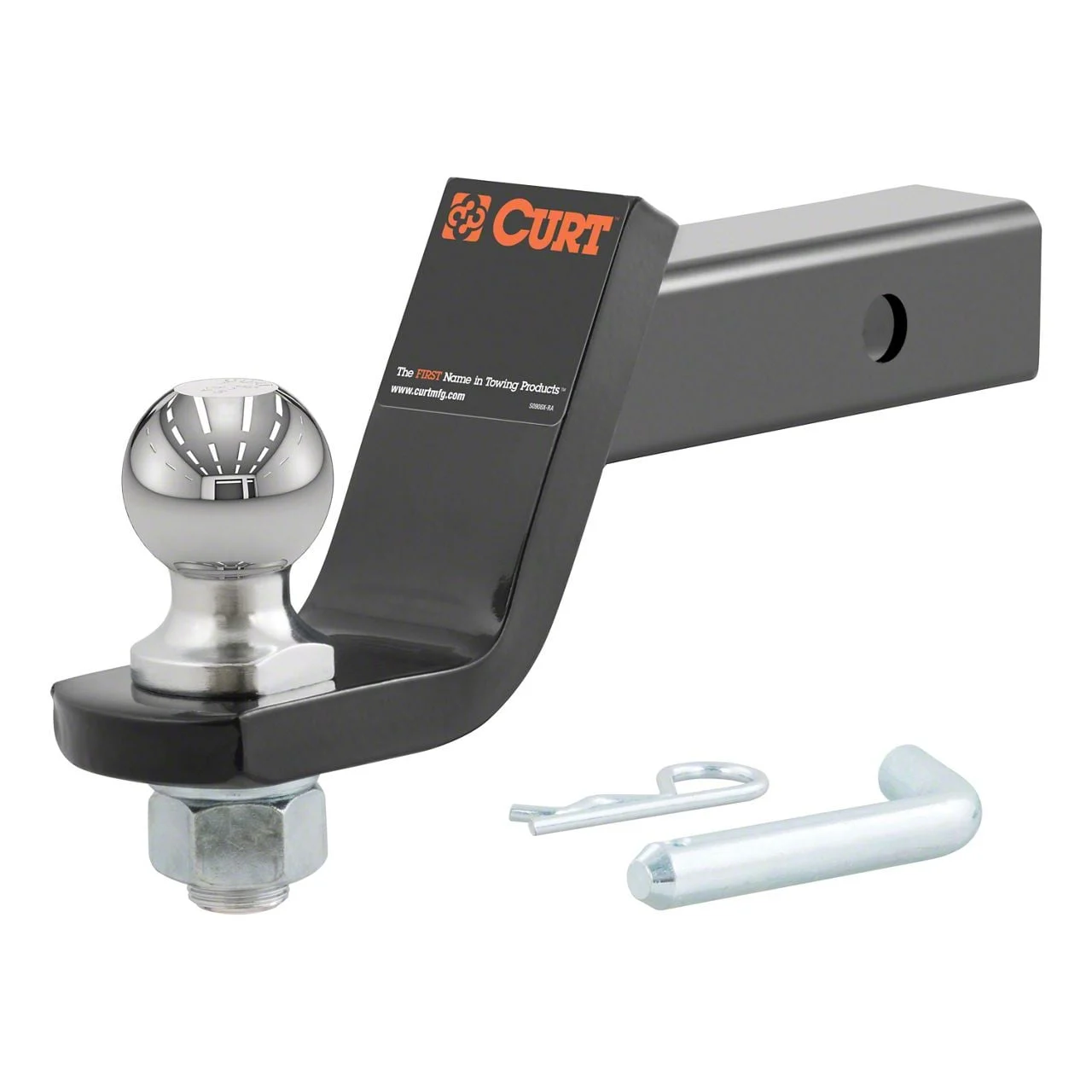 2-Inch Receiver Hitch Loaded Ball Mount with 2-Inch Ball; 4-Inch Drop (Universal; Some Adaptation May Be Required)