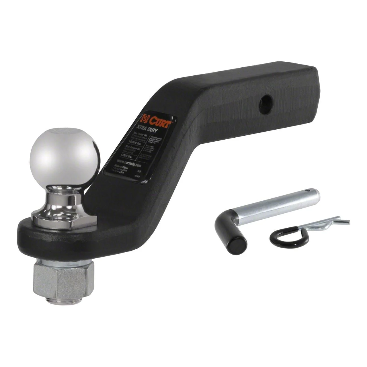 2-Inch Receiver Hitch Loaded Forged Ball Mount with 2-5/16-Inch Ball; 4-Inch Drop (Universal; Some Adaptation May Be Required)