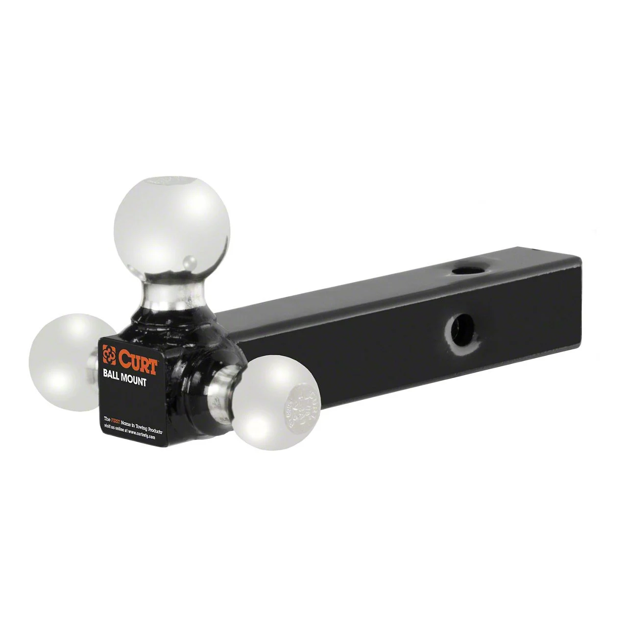 2-Inch Receiver Hitch Multi-Ball Mount with Triple Ball; 0-Inch Drop (Universal; Some Adaptation May Be Required)