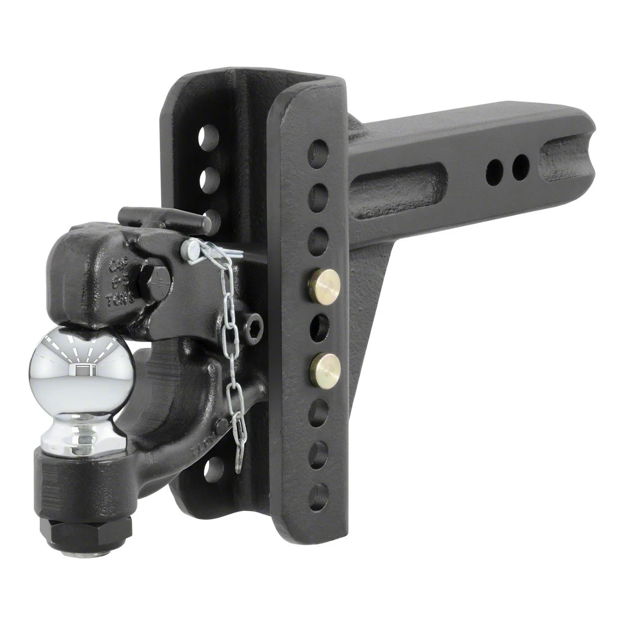 2.50-Inch Receiver Hitch 20,000 lb. Adjustable Channel Ball Mount with 2-5/16-Inch Ball; 6-Inch Drop (Universal; Some Adaptation May Be Required)