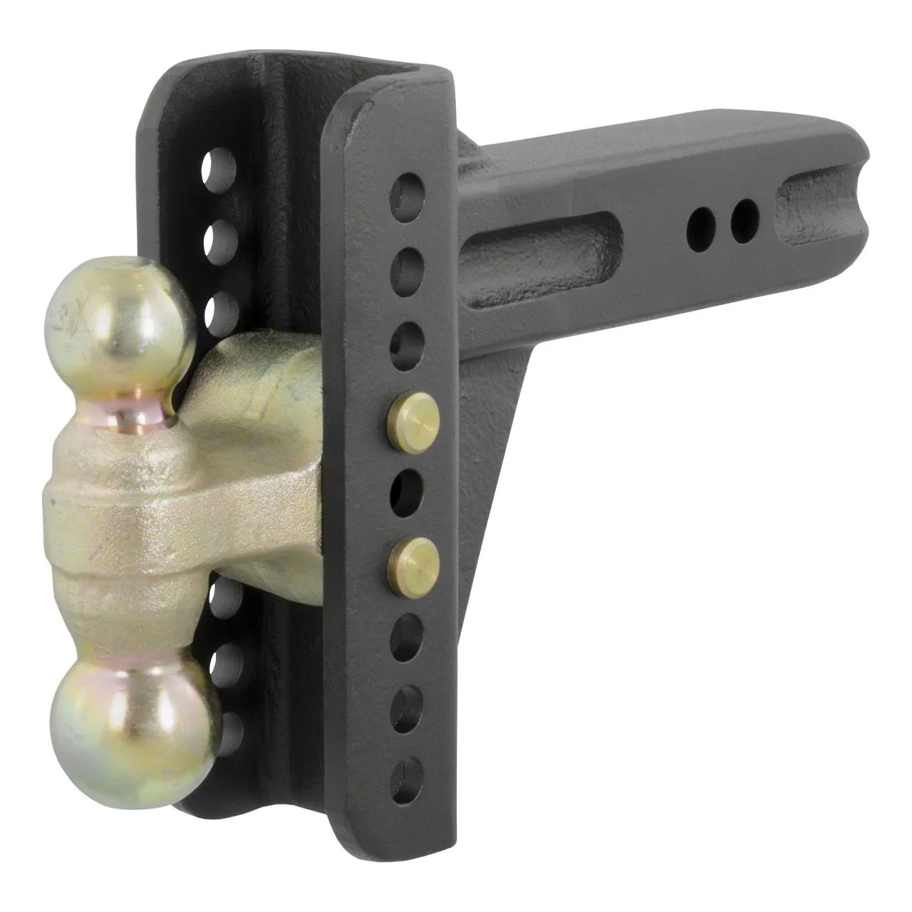 2.50-Inch Receiver Hitch 20,000 lb. Adjustable Channel Ball Mount with Dual Ball; 6-Inch Drop (Universal; Some Adaptation May Be Required)