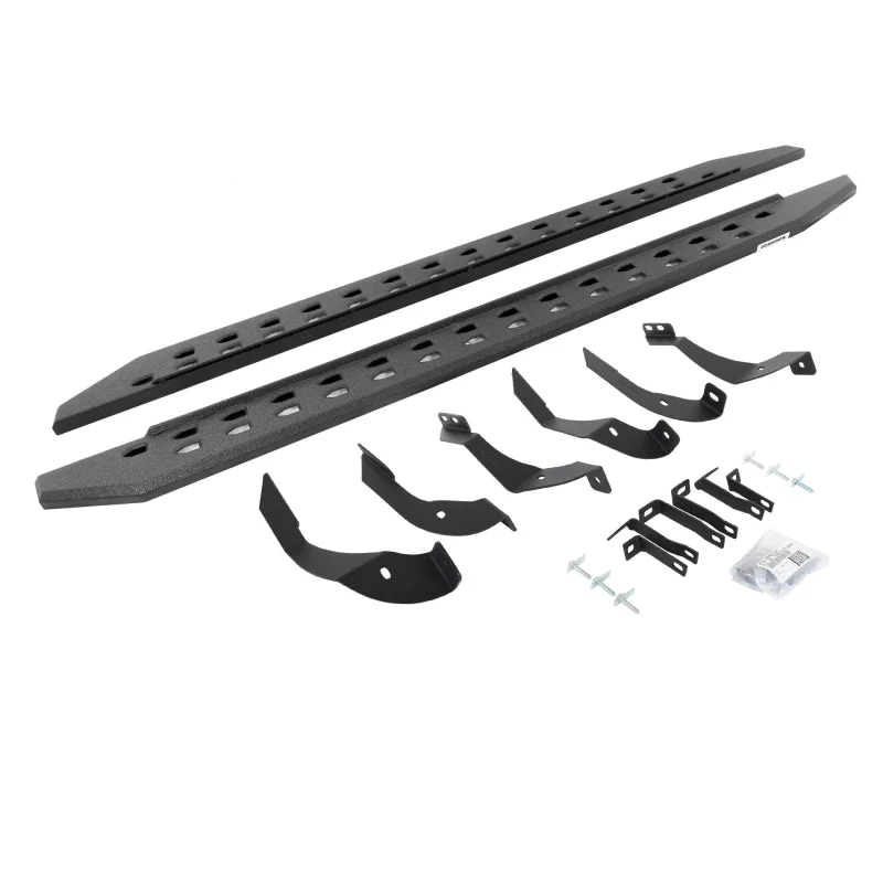Go Rhino 15-19 GMC Sierra 2500/3500HD CC Dsl RB20 Slim Running Boards Kit (w/Brackets) - Bedliner Ct