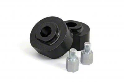 Daystar Suspension Leveling Kit; Suspension Coil Spring Spacer; Black; 2-Inch Lift; Front; Includes 2-Spacers and 2-Count with 0.75-Inch Coupler Nuts; Wheel Alignment Needed; Front (11-21 2WD F-350 Super Duty)