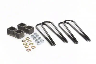 Daystar Suspension Lift Kit; Spacers; 2-Inch Lift; Includes Complete Block, U-Bolt Kit and 4-Inch Axle Tube Diameter; Rear (11-18 4WD F-350 Super Duty)