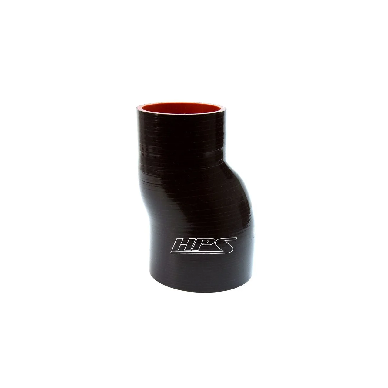 HPS 2.5" - 3" ID , 6" Long High Temp 4-ply Reinforced Silicone Offset Reducer Coupler Hose Black (63mm - 76mm ID , 152mm Length)