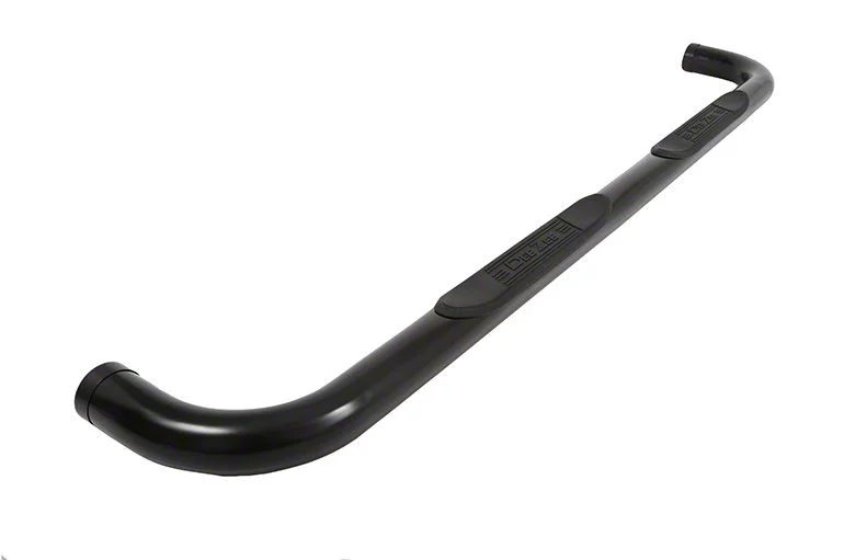 3-Inch Round UltraBlack Nerf Side Step Bars (17-26 F-350 Super Duty SuperCab)