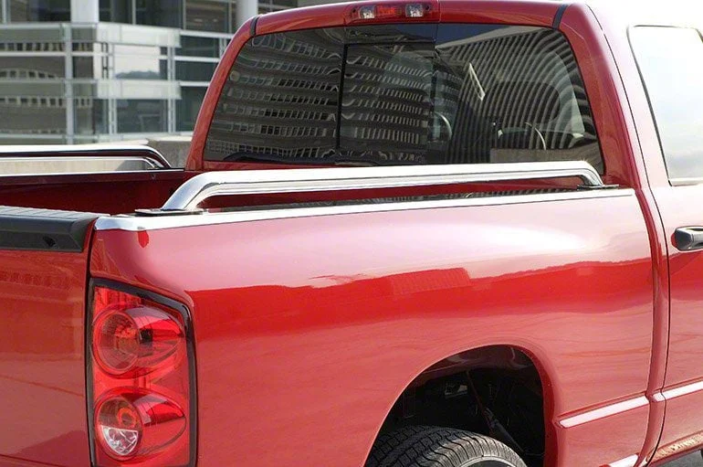 Side Bed Rails; Stainless Steel (11-16 F-350 Super Duty w/ 8-Foot Bed)