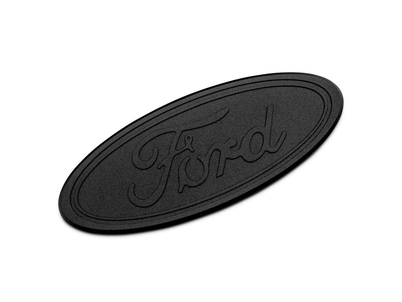 Defenderworx Ford Oval Grille or Tailgate Emblem; Matte Blackout (04-14 F-150 w/o Backup Camera)