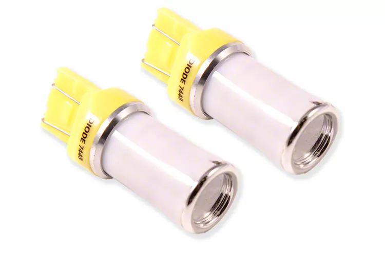 Diode Dynamics Amber Front Turn Signal LED Light Bulbs; 7443 HP48 (17-22 F-350 Super Duty)