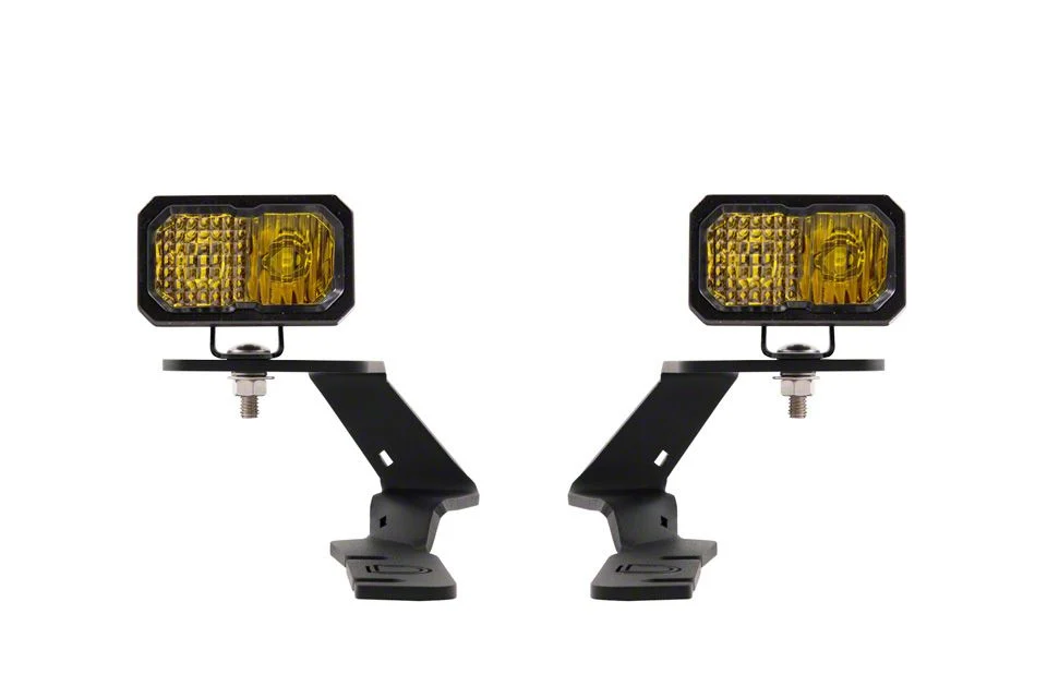 Diode Dynamics Stage Series SSC2 Pro LED Ditch Light Kit; Yellow Combo (19-26 Ranger)