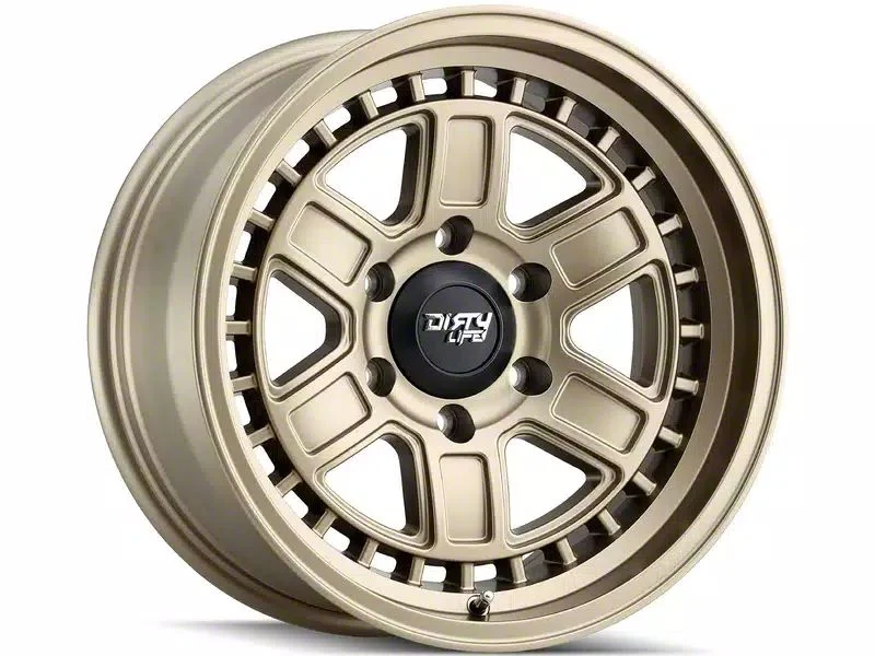 Dirty Life Cage Matte Gold 6-Lug Wheel; 17x8.5; -6mm Offset (15-20 Tahoe)
