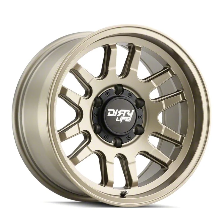 Dirty Life Canyon Satin Gold 6-Lug Wheel; 17x9; -12mm Offset (15-20 Tahoe)