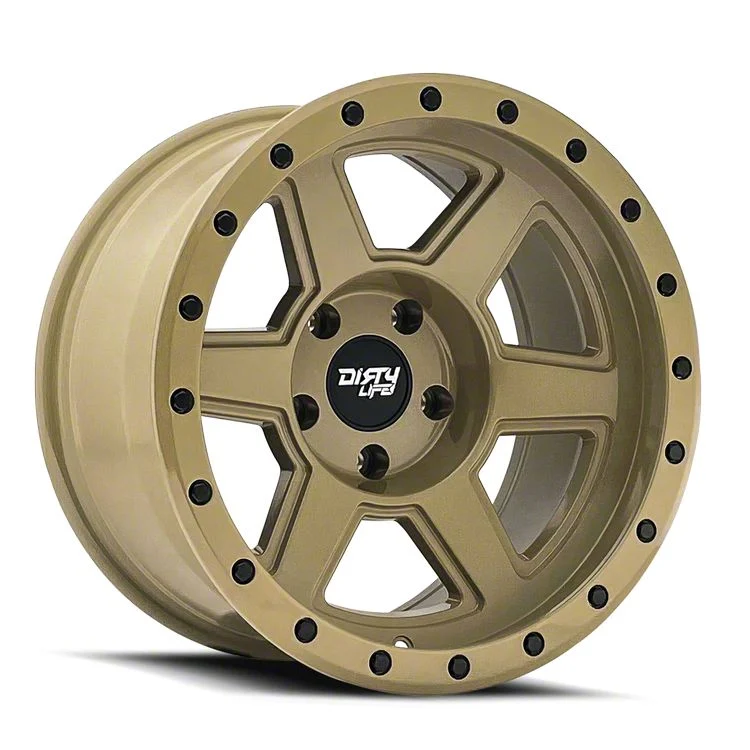 Dirty Life Compound Desert Sand 6-Lug Wheel; 17x9; -12mm Offset (15-20 Tahoe)