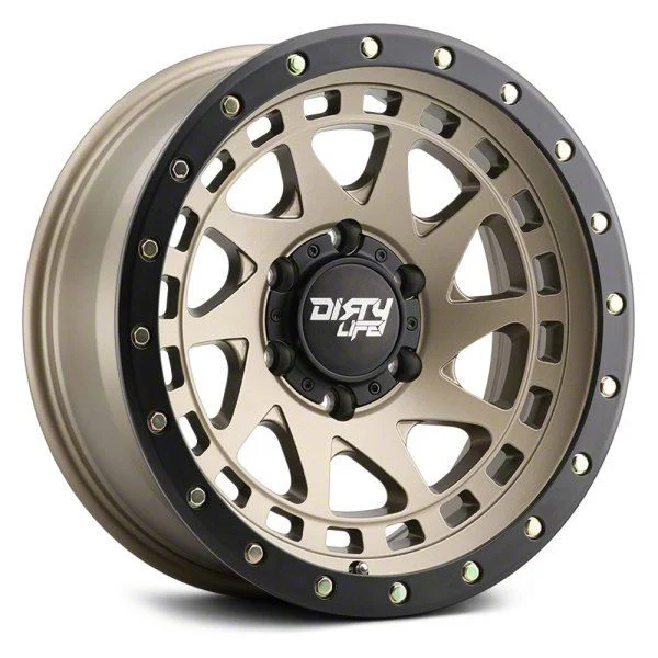 Dirty Life Enigma Pro Satin Gold 6-Lug Wheel; 17x9; -38mm Offset (15-20 Tahoe)