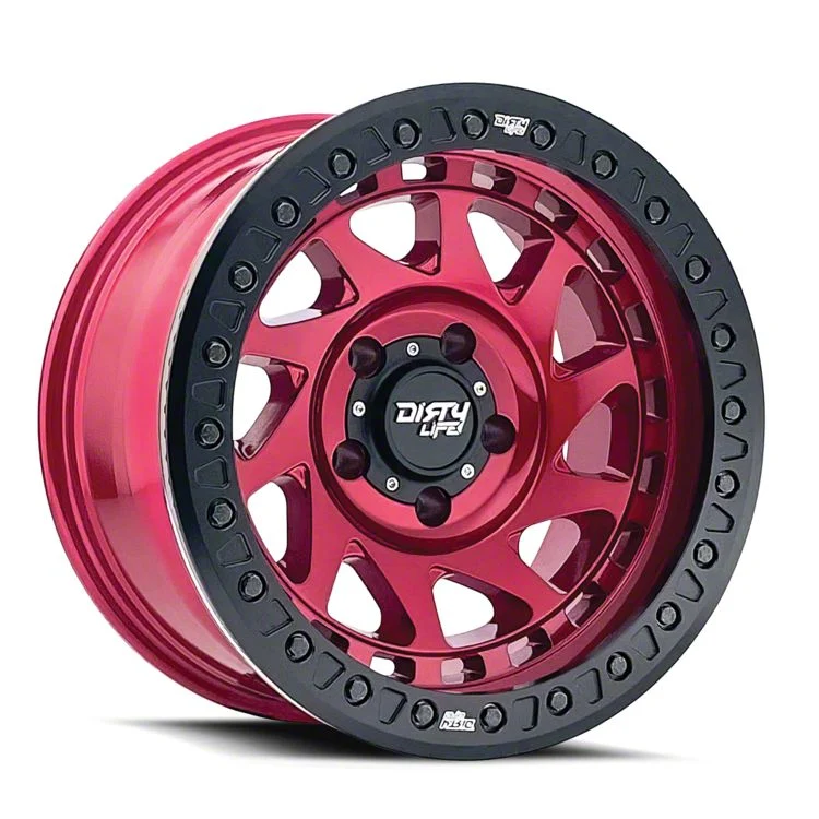 Dirty Life Enigma Race Crimson Candy Red 6-Lug Wheel; 17x9; -38mm Offset (15-20 Tahoe)
