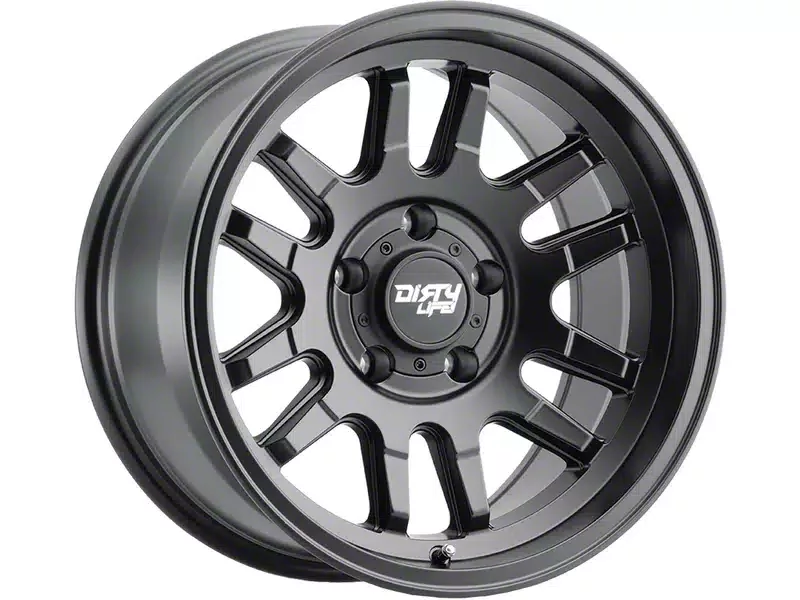 Dirty Life Canyon Matte Black 6-Lug Wheel; 17x9; -12mm Offset (19-23 Ranger)