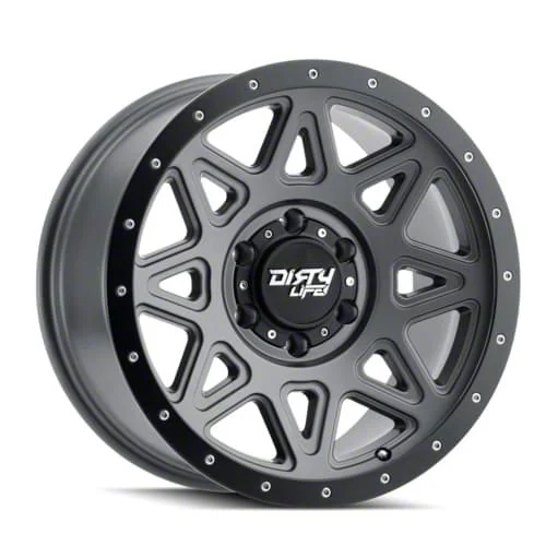 Dirty Life Theory Matte Gunmetal 6-Lug Wheel; 17x9; -12mm Offset (19-23 Ranger)