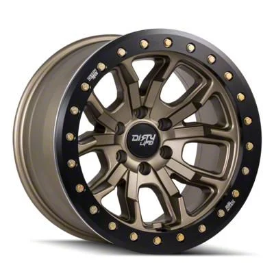 Dirty Life DT-1 Matte Gold 6-Lug Wheel; 17x9; -12mm Offset (21-26 Tahoe)