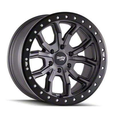 Dirty Life DT-1 Matte Gunmetal 6-Lug Wheel; 17x9; -12mm Offset (21-26 Tahoe)