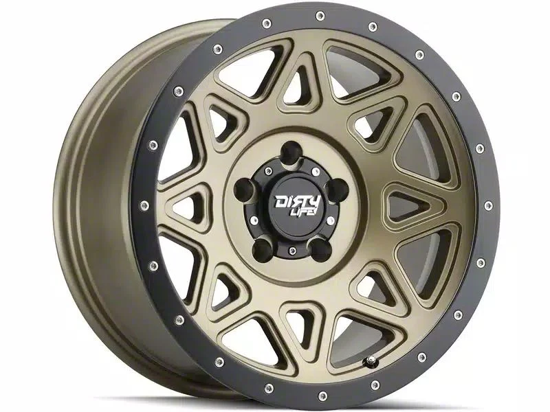Dirty Life Theory Matte Gold 6-Lug Wheel; 17x9; -12mm Offset (21-26 Tahoe)