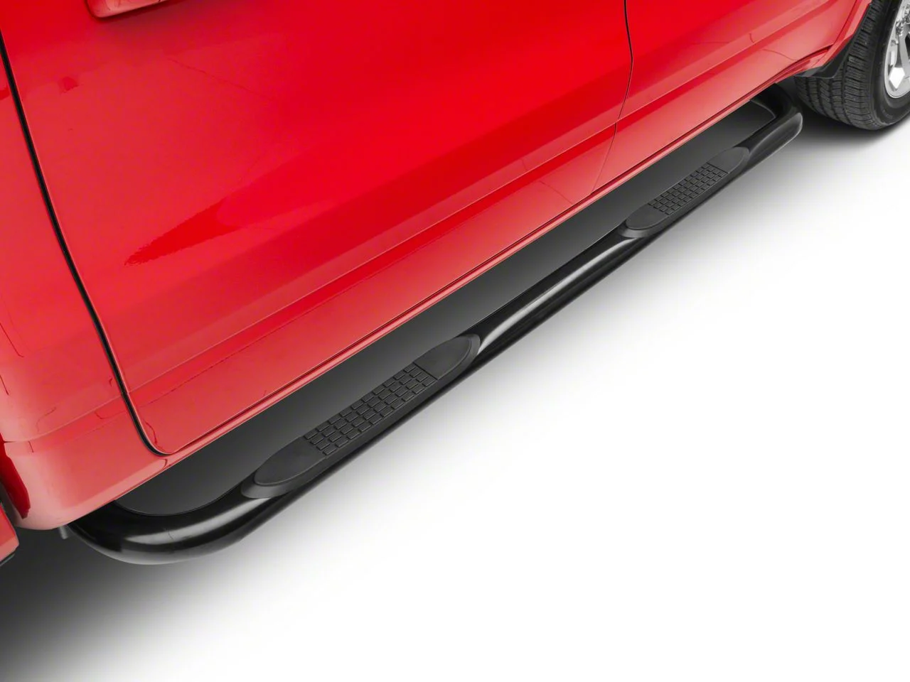 Barricade 3-Inch Side Step Bars; Black (19-26 RAM 1500 Crew Cab)