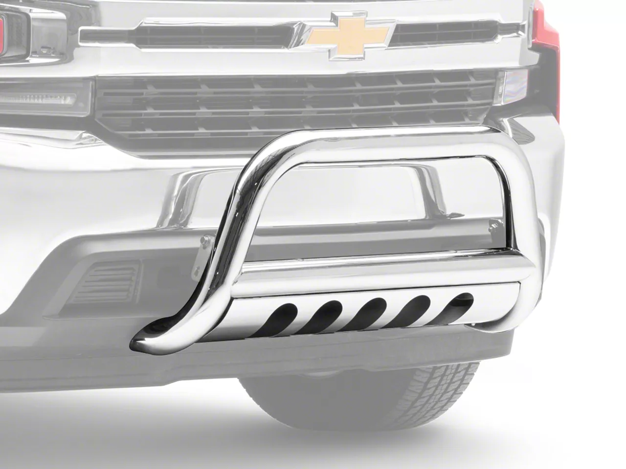 Barricade 3-Inch Bull Bar; Stainless Steel (19-26 Silverado 1500, Excluding ZR2)