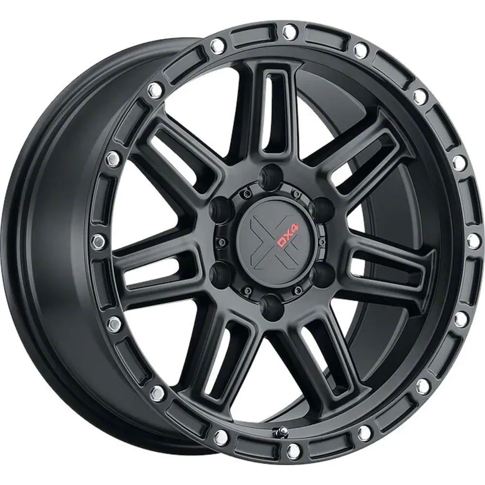 DX4 Wheels REBEL Flat Black 5-Lug Wheel; 17x8.5; -6mm Offset (09-18 RAM 1500)