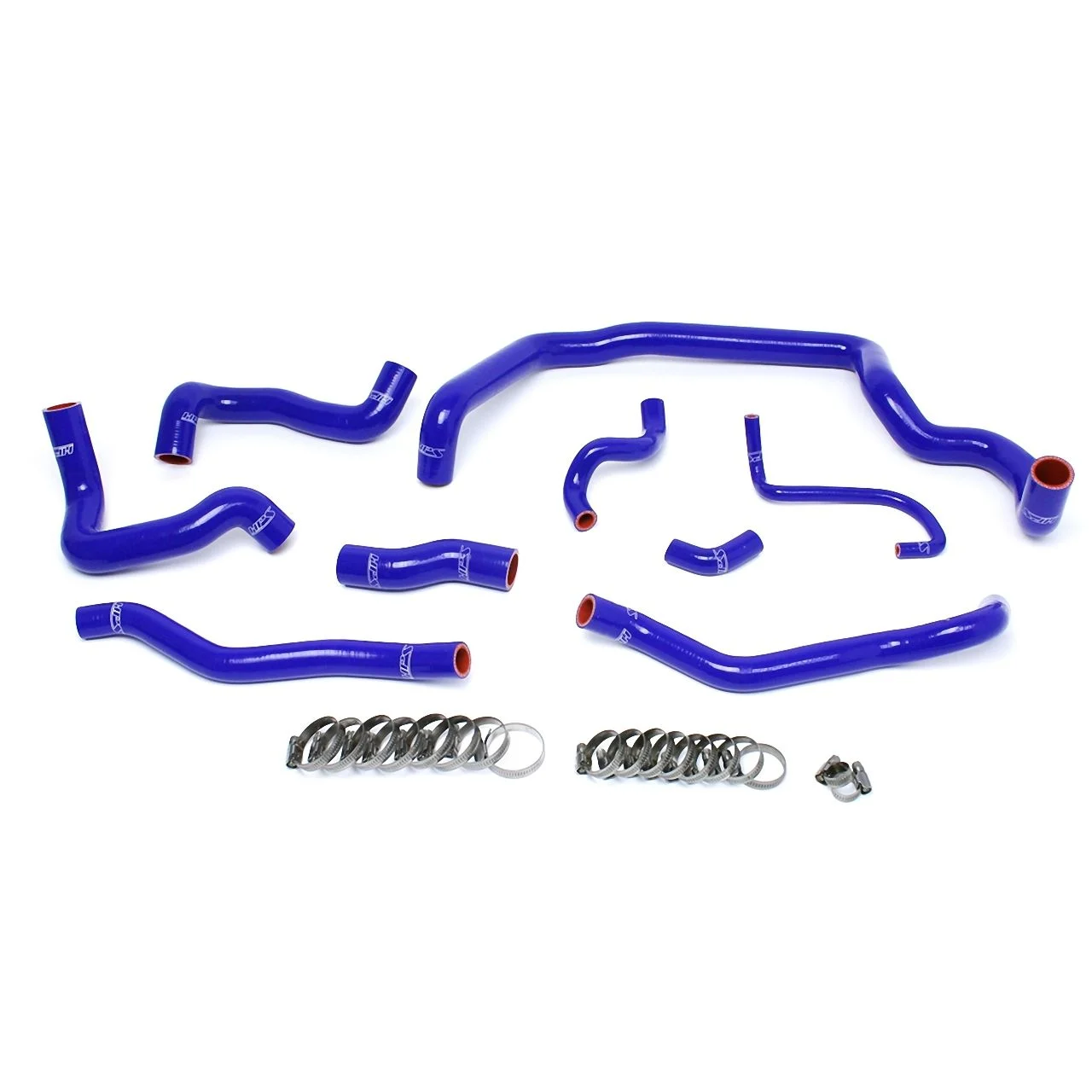HPS Blue Reinforced Silicone Radiator and Heater Hose Kit Coolant for Mini 07-11 Cooper S R56 1.6L Turbo Manual Trans