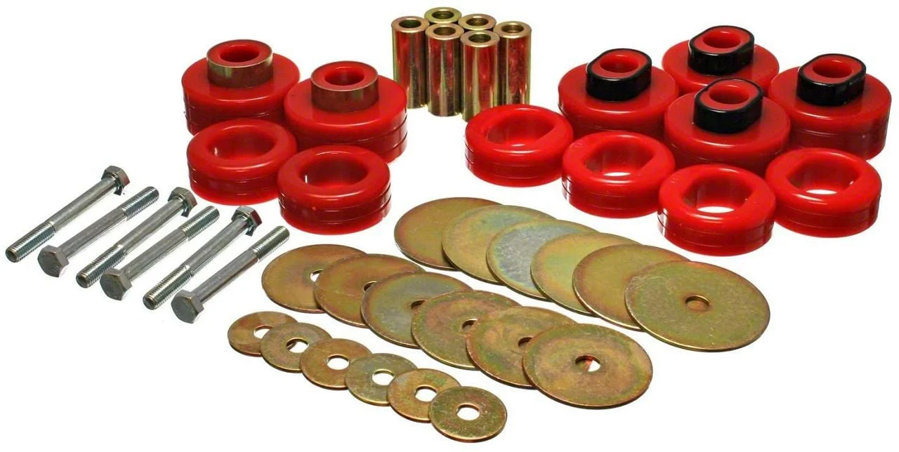 Body Mount Bushings and Hardware Kit; Red (03-05 4WD RAM 2500 Regular Cab)