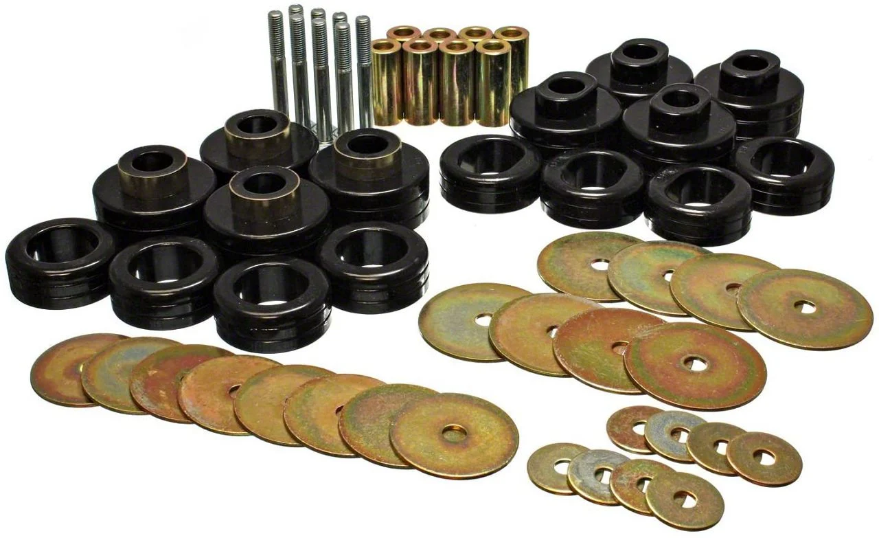 Body Mount Bushings and Hardware Kit; Black (03-05 4WD RAM 3500 Quad Cab)