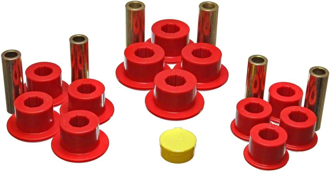 Rear Leaf Spring Bushings; Red (07-10 4WD Silverado 3500 HD)