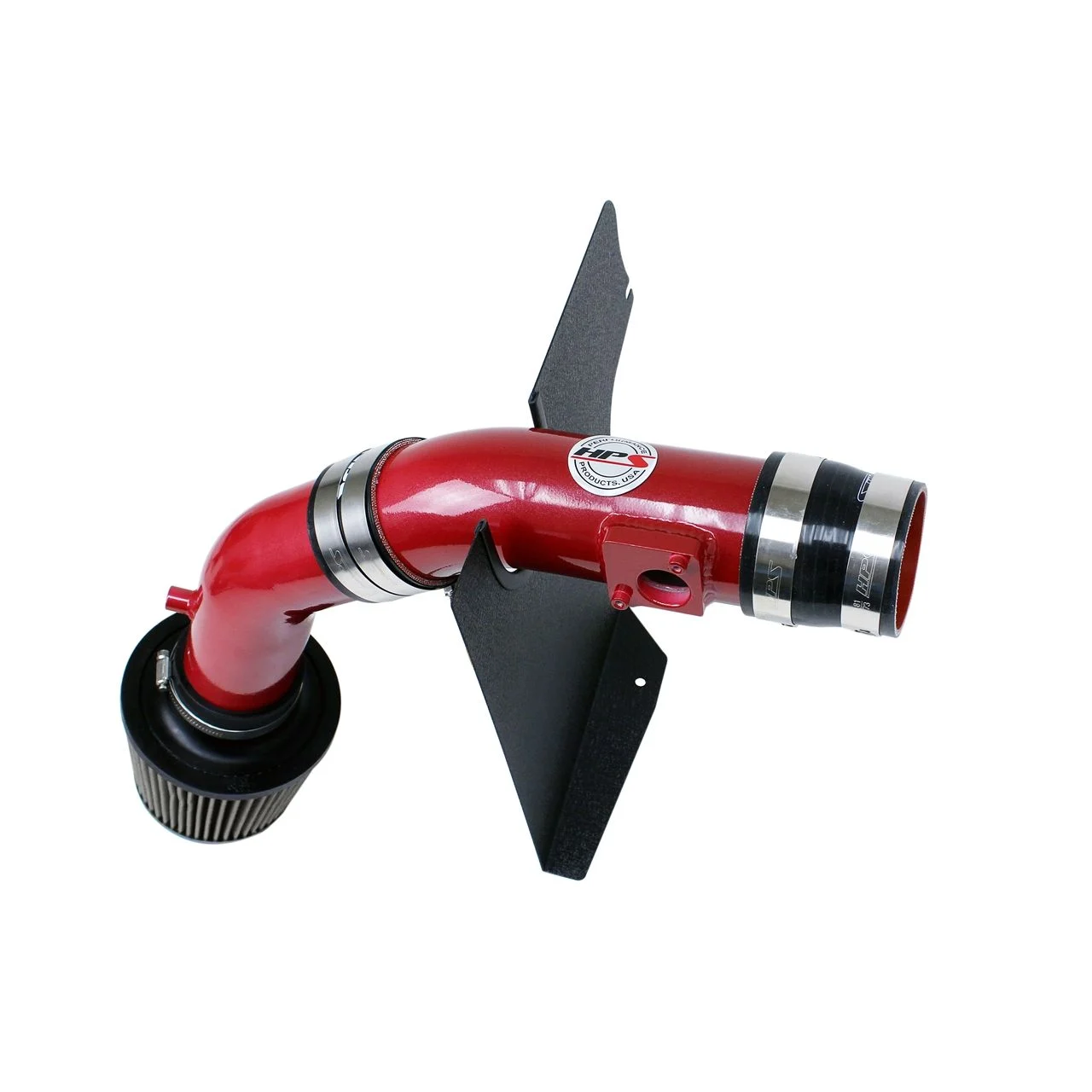 HPS Cold Air Intake Kit 08-14 Subaru WRX 2.5L Turbo, Converts to Shortram, Red