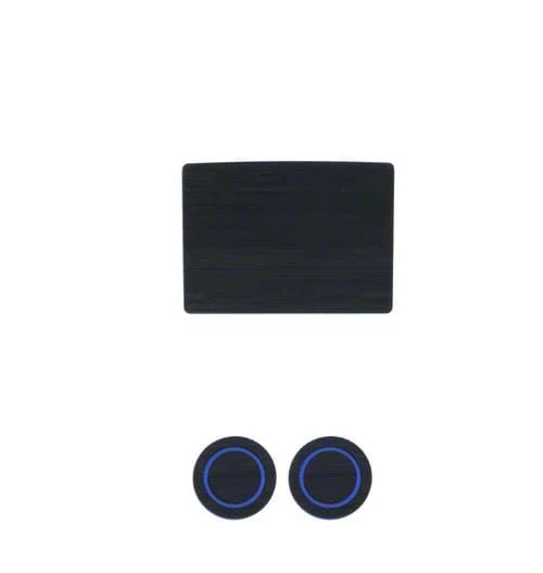 Center Console Cup Holder Inserts; Black/Blue (17-26 F-150 w/ Bench Seat)